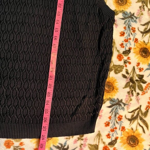 Vintage Chronicles Sweater Vest Mens L Navy Blue Grandpa Made USA Knit Neutral - Picture 6 of 6